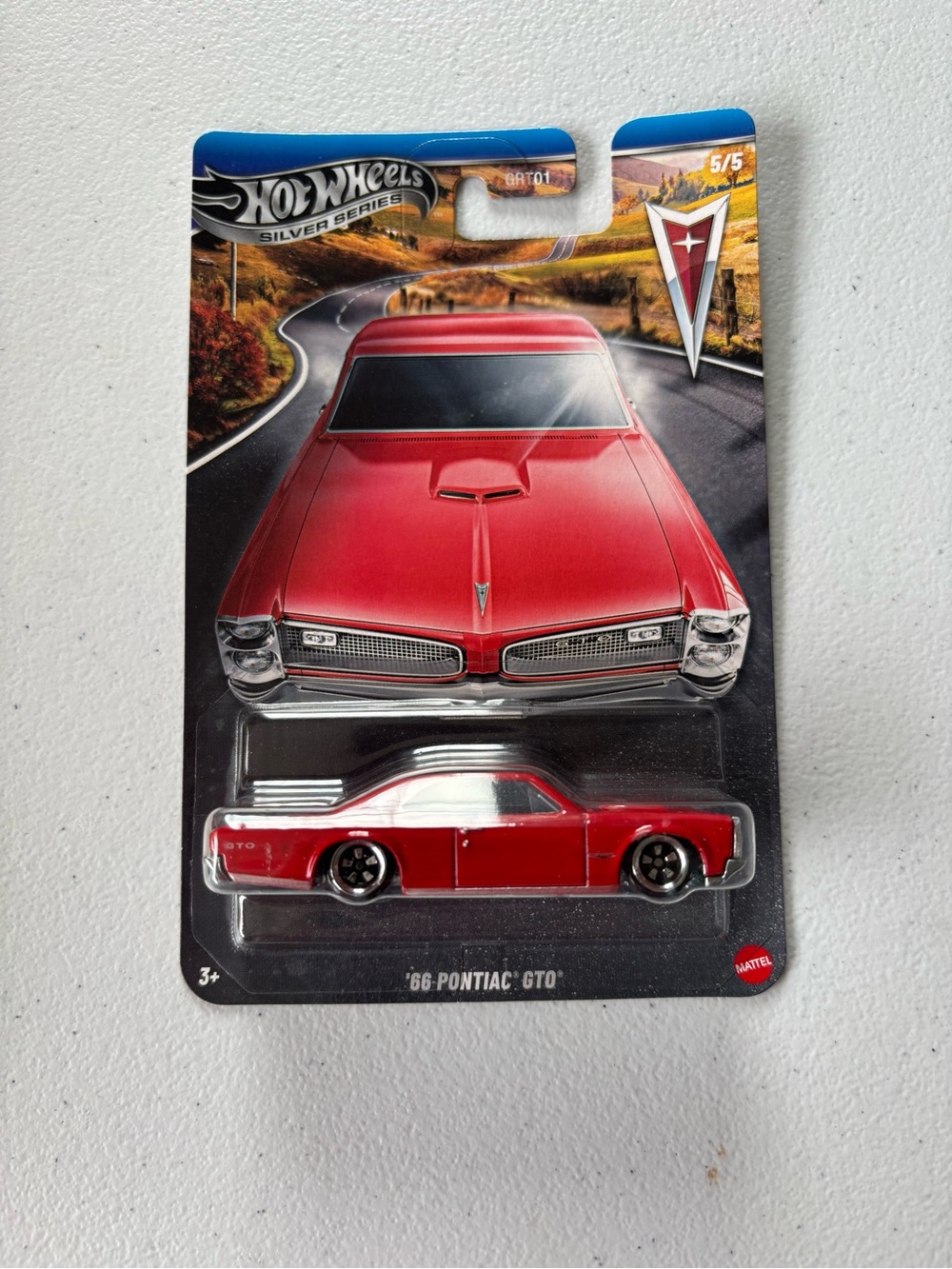 Mattel Hot Wheels '66 Pontiac GTO Red Die-Cast Toy Car